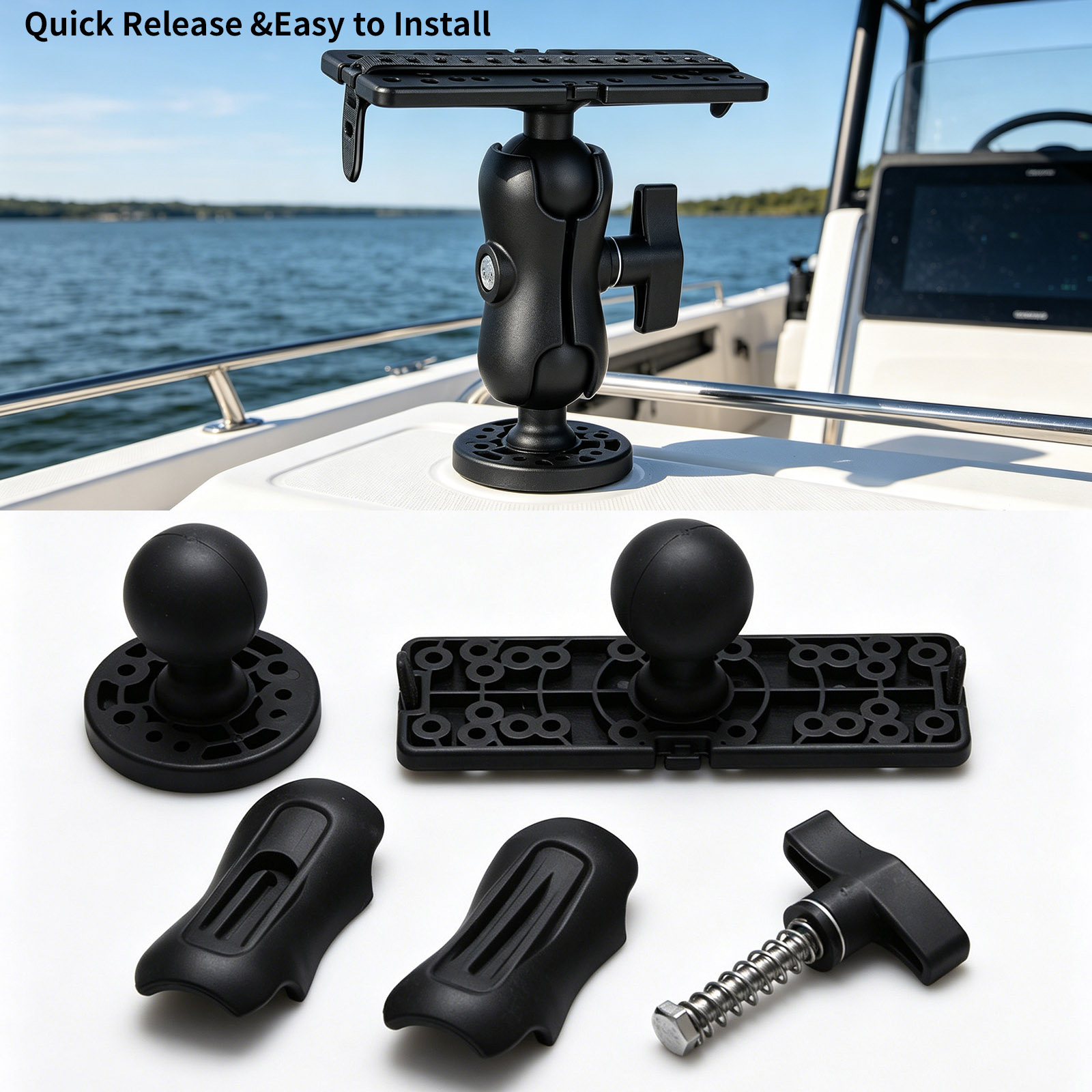360° Adjustable Fish Finder Mo - đánh giá và giá Fish Finder Mount